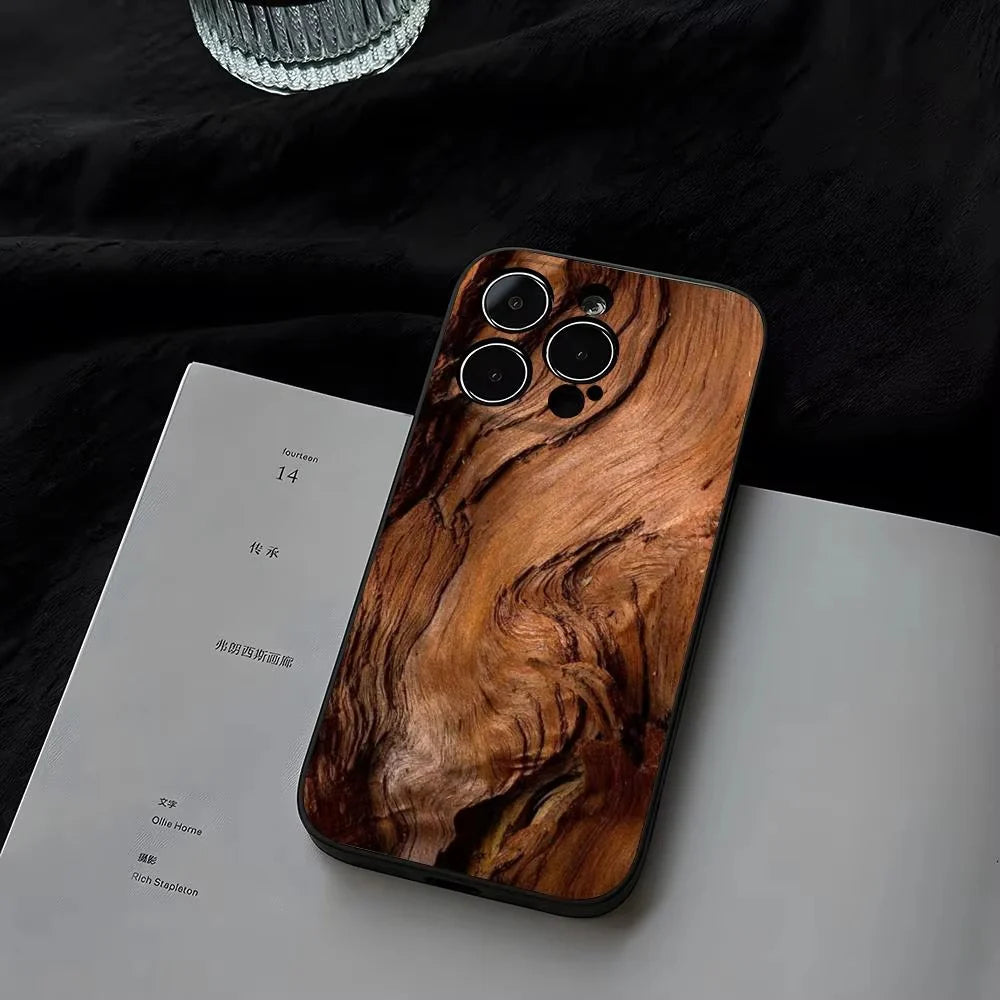 iPhone Case iPhone 17 Pro Max / Natural Dark Walnut Burl Grain Case ZenithXCase