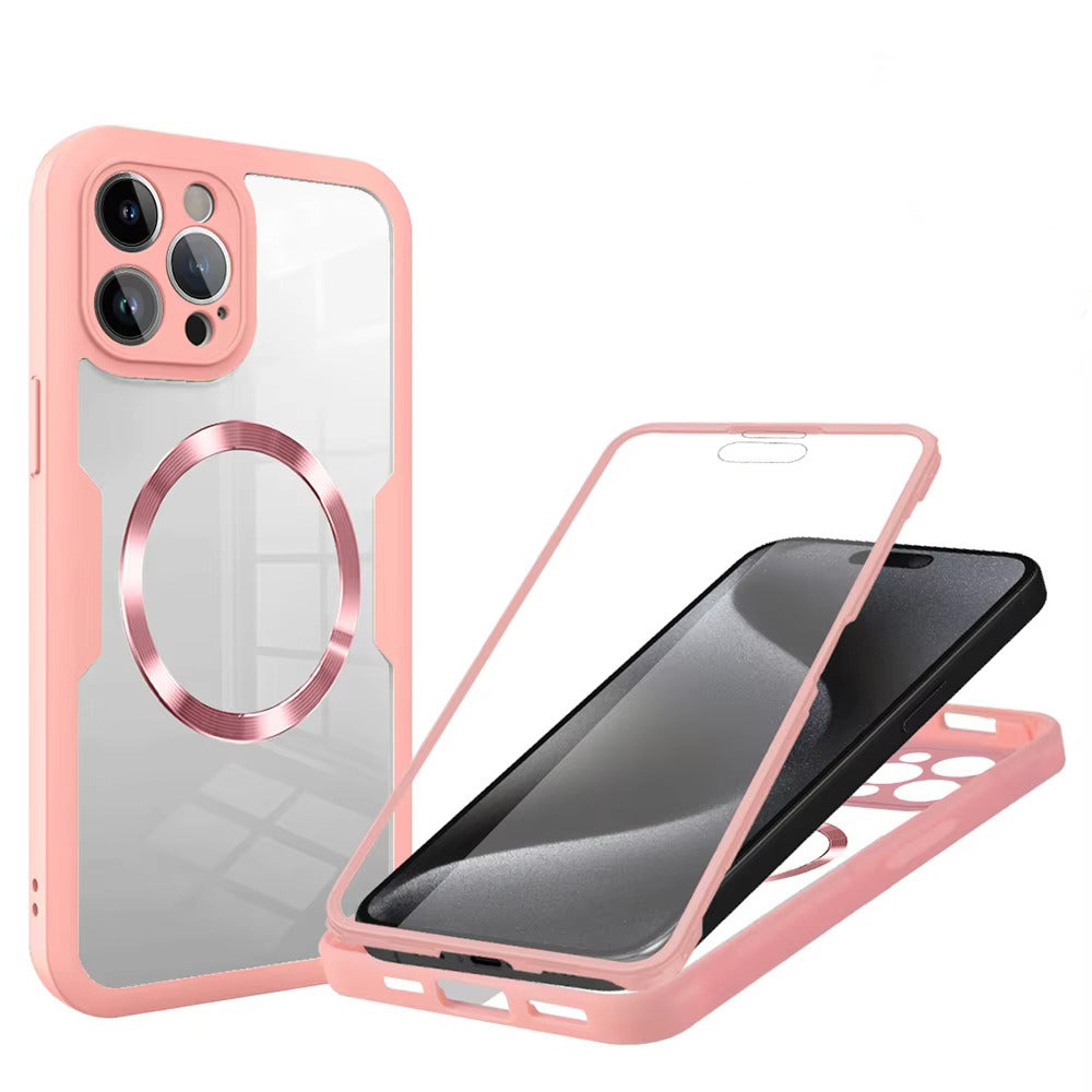 Premium iPhone Case — MagSafe Transparent Full-Body Cover with 360° Protection, Anti-Fingerprint Anti-Scratch Design and Non-Slip Silicone + PC Build