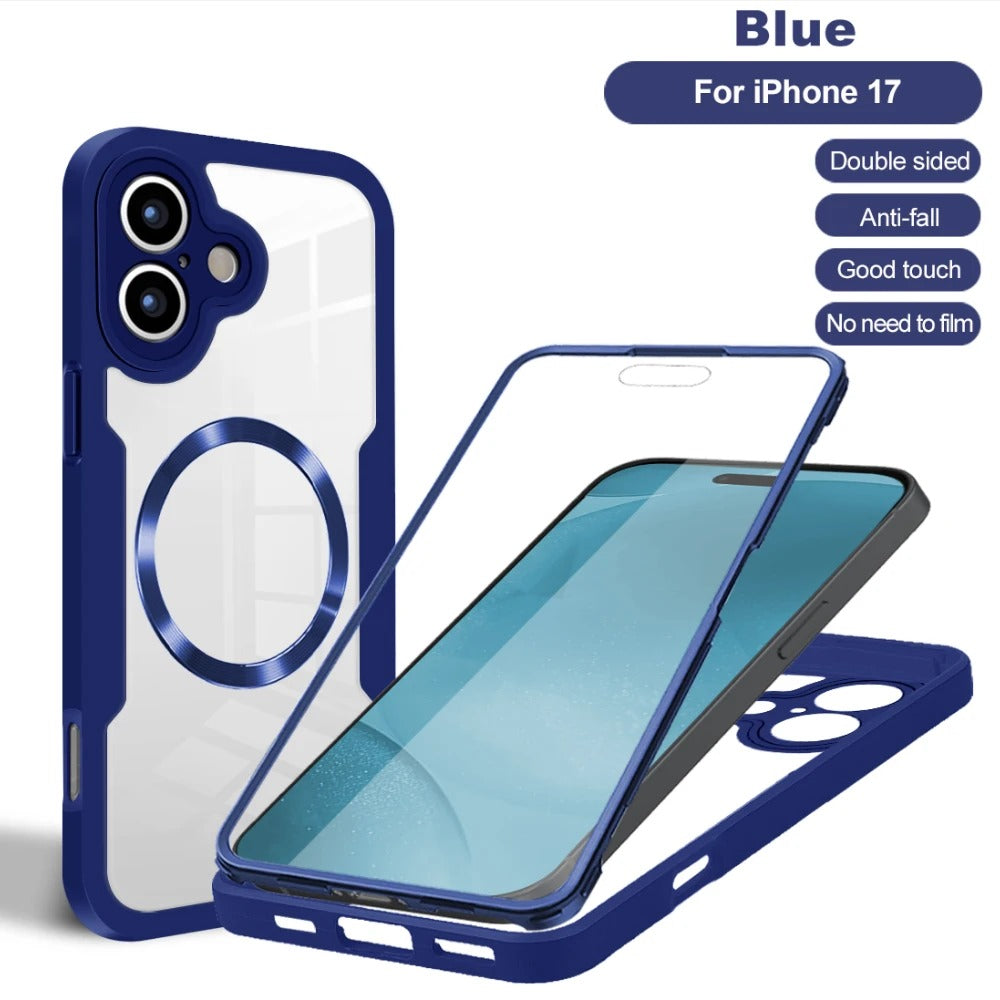 Premium iPhone Case — MagSafe Transparent Full-Body Cover with 360° Protection, Anti-Fingerprint Anti-Scratch Design and Non-Slip Silicone + PC Build