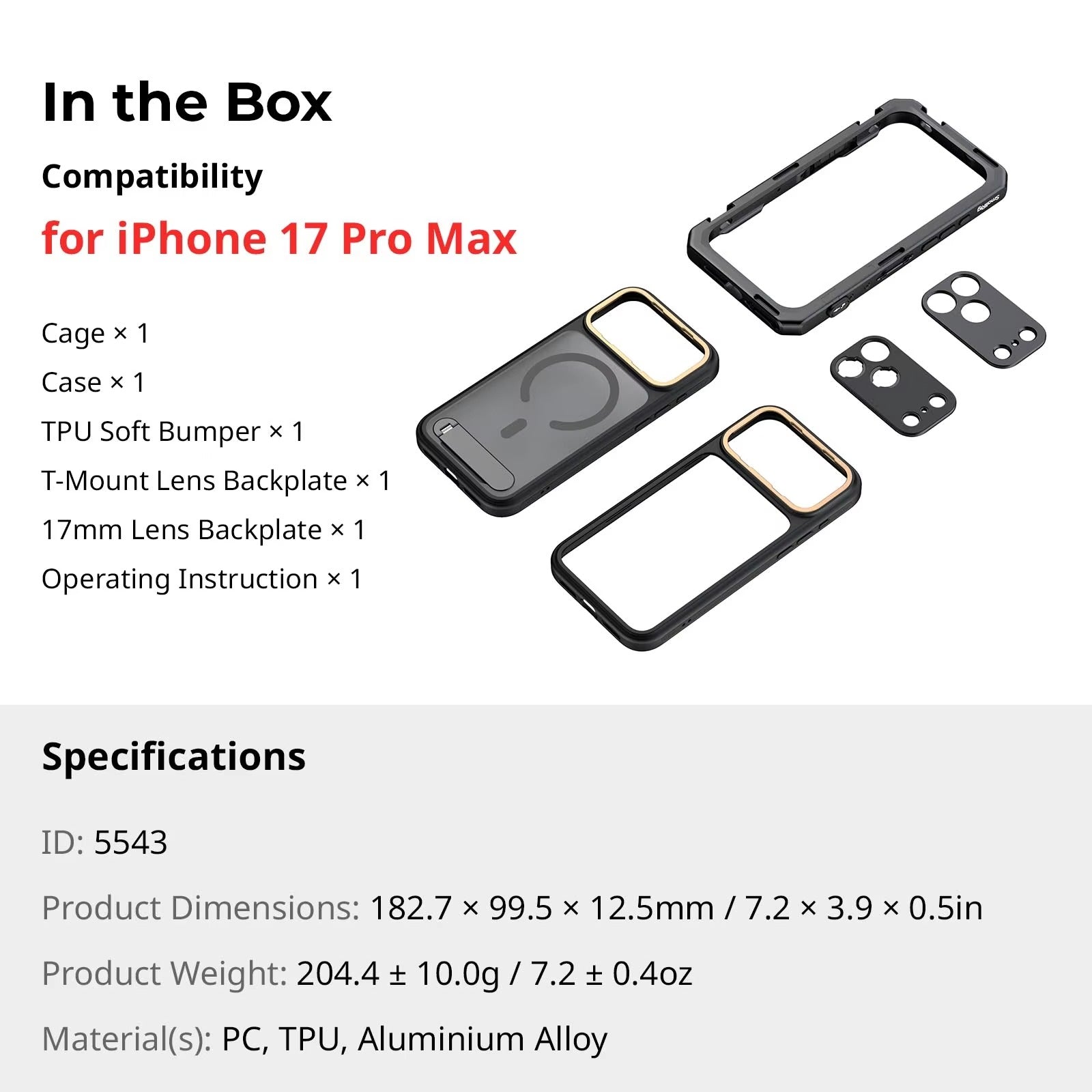 iPhone Case iPhone 17 Pro Max / Black ZenithXCase