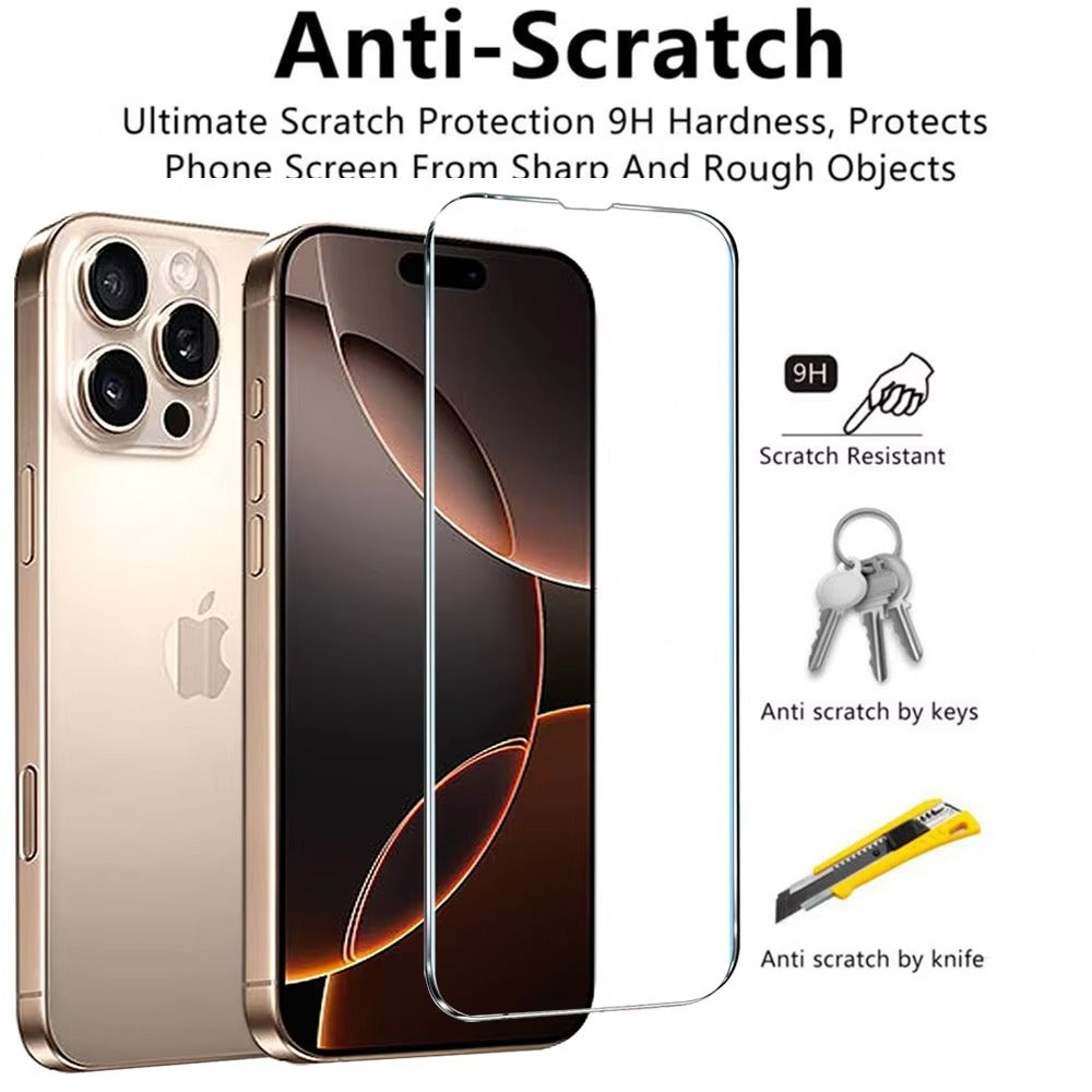 Accessories 4PCS / Tempered glass / iPhone 17 Pro Max ZenithXCase