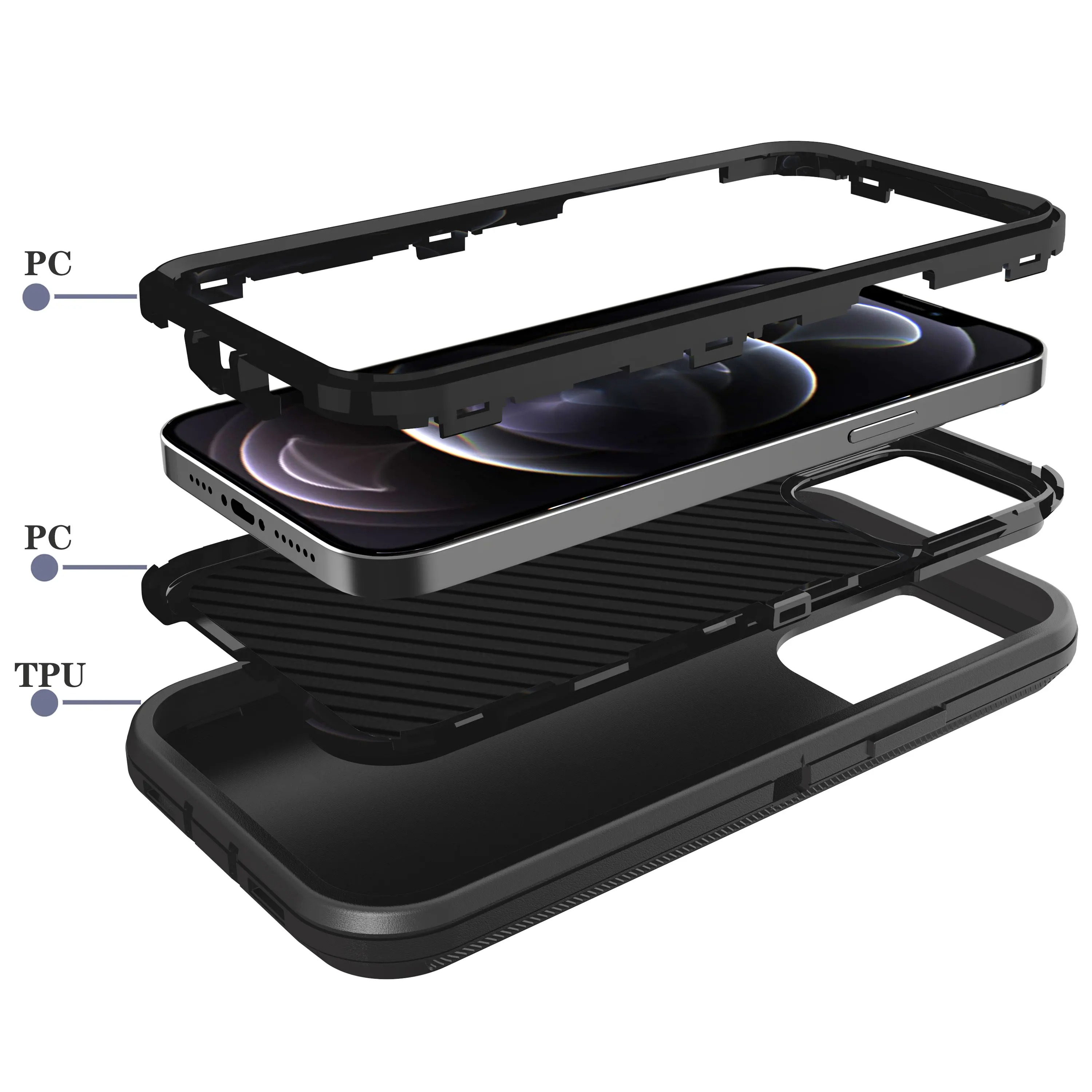 iPhone Case iPhone 17 Pro Max / Black Red ZenithXCase