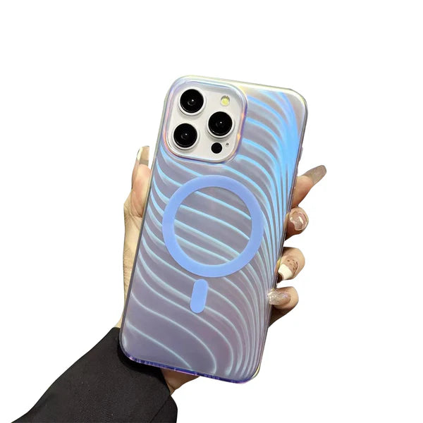 iPhone Case iPhone 17 Pro Max / Iridescent Blue Wave ZenithXCase