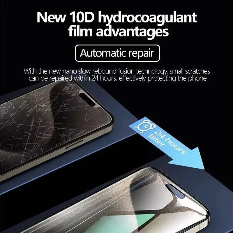 Ultra-Slim iPhone Hydrogel Screen Protector – Flexible Full Cover Protective Film with Smooth Touch Feel, Scratch Resistance & Impact-Absorbing Display Protection