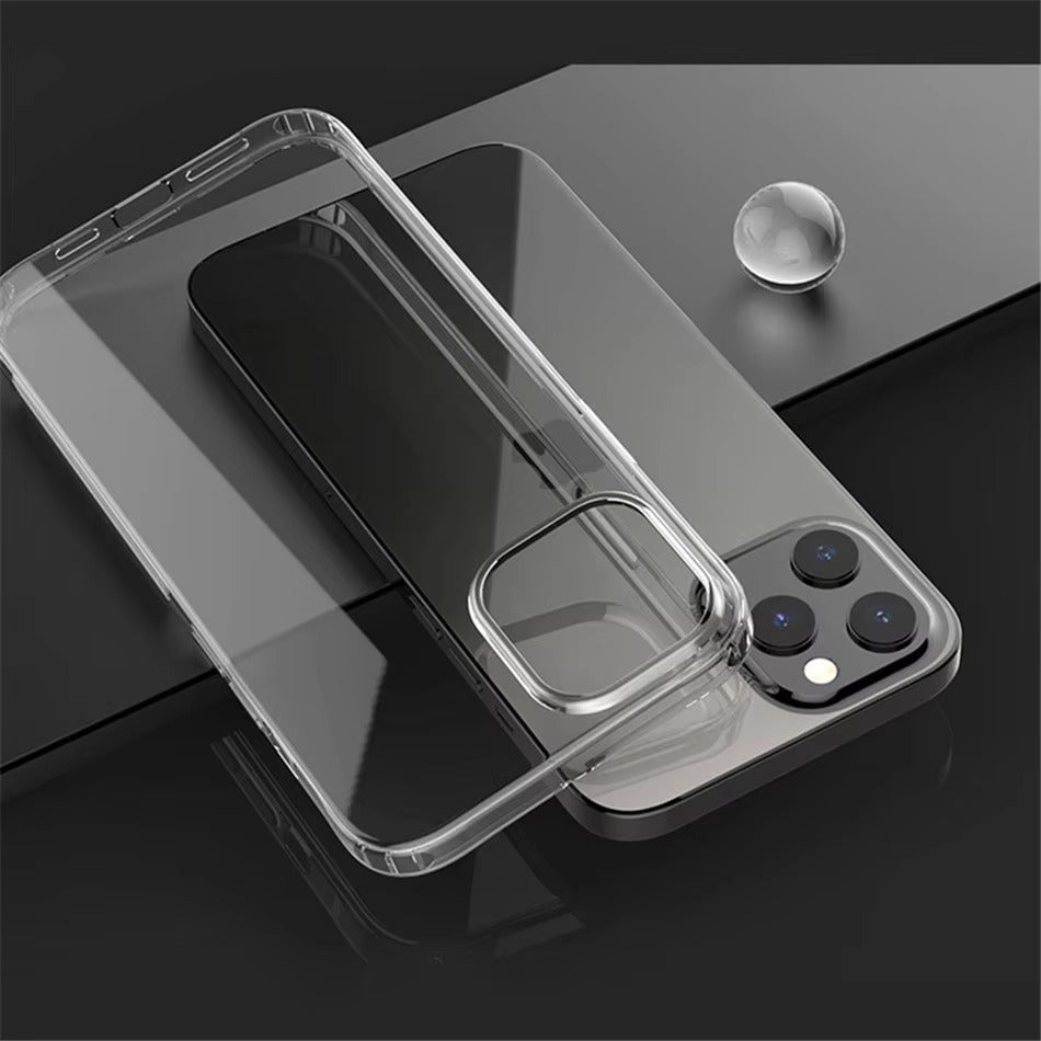Ultra-Thin iPhone Case — Clear Silicone Full Coverage, Anti-Fingerprint, Anti-Scratch, Dustproof, Lightweight, Waterproof, Non-Slip Back Cover